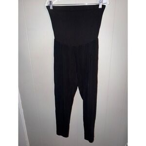 Destination Maternity Black High Rise Belly Band Leggings Womens Large